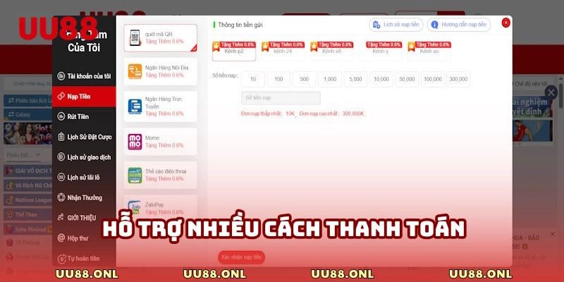 Nền tảng hỗ trợ nhiều cách giải quyết tiền tệ